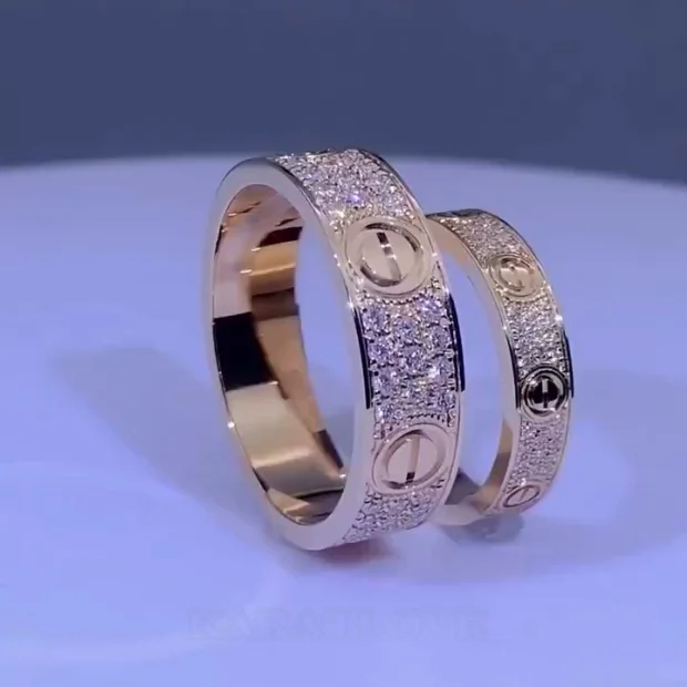 Rundschliff Diamantweiß Roségold Partnerringe aus 925er Sterlingsilber