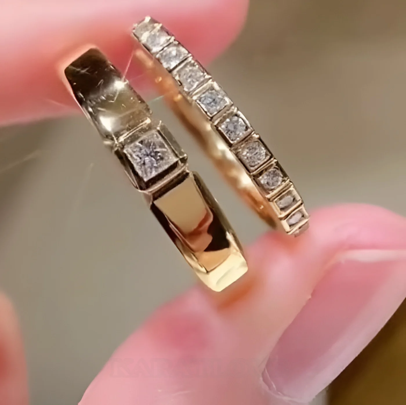 Paar-Ringe aus weißem Sterlingsilber mit Princess-Schliff-Diamant