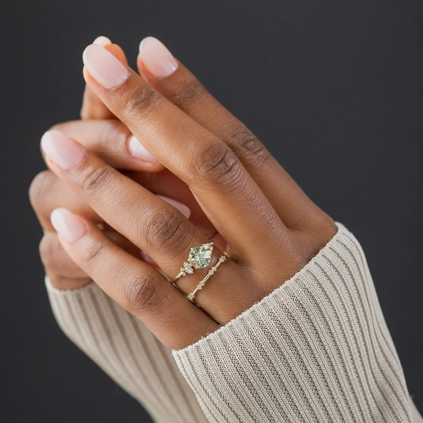 Rundschliff Peridotgrün 925er Sterlingsilber Gelbgold Klassisch Verlobungsring