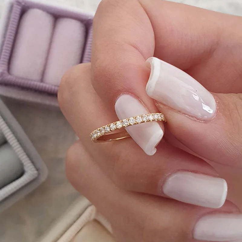Ovalschnitt Diamantweiß 925er Sterlingsilber Gelbgold Ring-Set