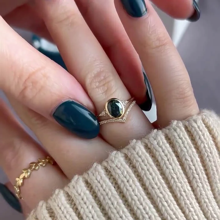 Ovalschnitt Smaragdgrün 925er Sterlingsilber Gelbgold Brautset