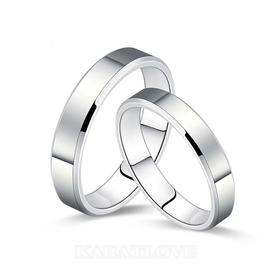 Einfache 925er Sterlingsilber Partnerringe Einfache 925er Sterlingsilber Partnerringe