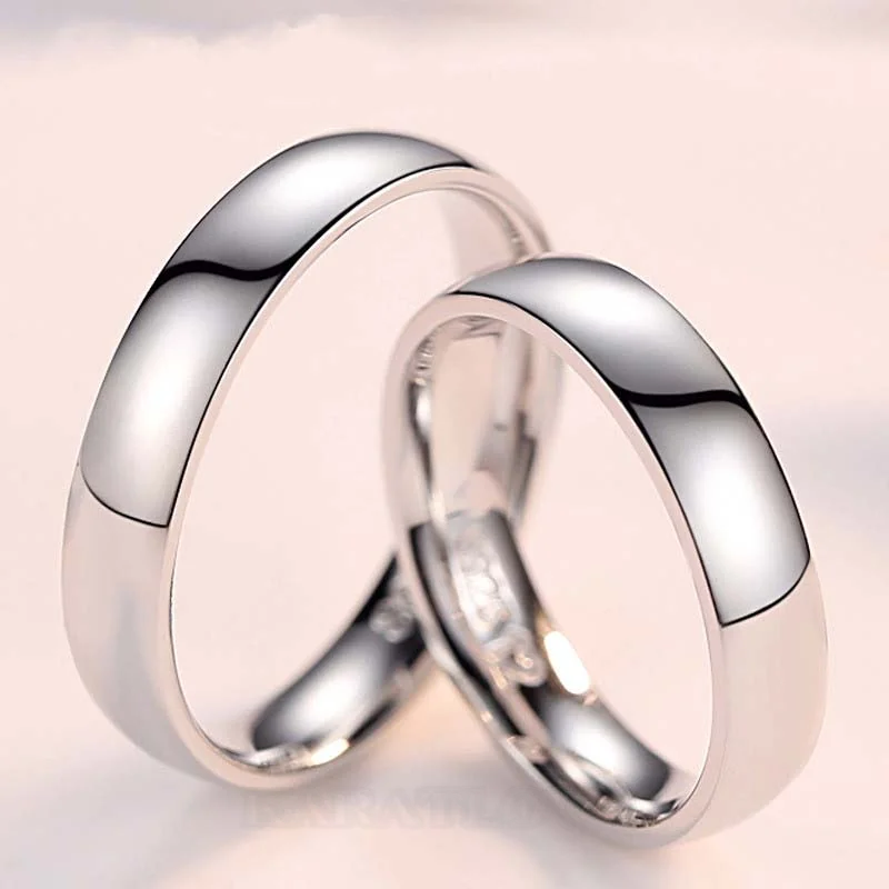 Einfache 925er Sterlingsilber Partnerringe Einfache 925er Sterlingsilber Partnerringe