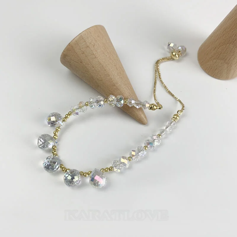 Gelbgold Kristallquarz 10.6 Zoll Armband