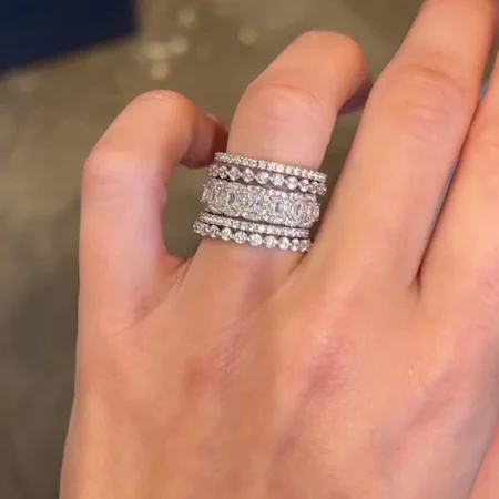 Smaragdschliff Diamantweiß...