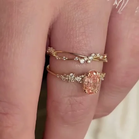 Ovalschnitt Zartrosa 925er...