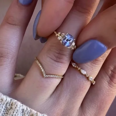 Kissenschliff Aquamarinblau...