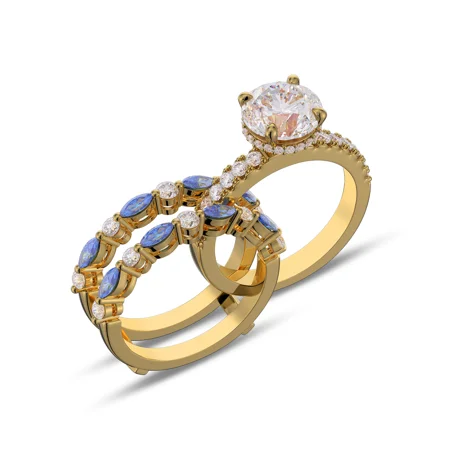 RundSchnitt Diamant Weiß...