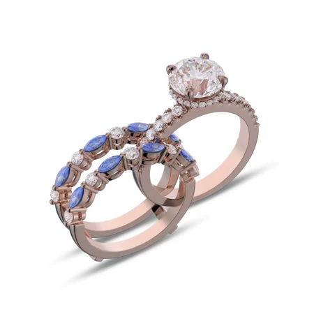 RundSchnitt Diamant Weiß...