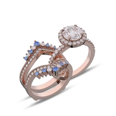 RundSchnitt Diamant Weiß...