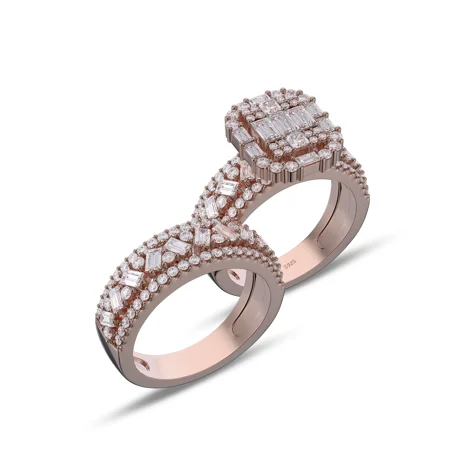 Smaragdschliff Diamant Weiß...