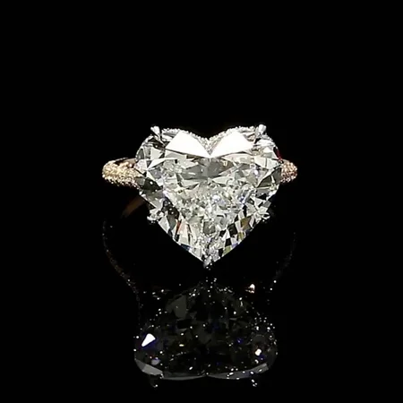 Diamantweiß Herzförmige 925er Sterlingsilber Gold Verlobungsring