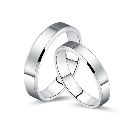Einfache 925er Sterlingsilber Partnerringe