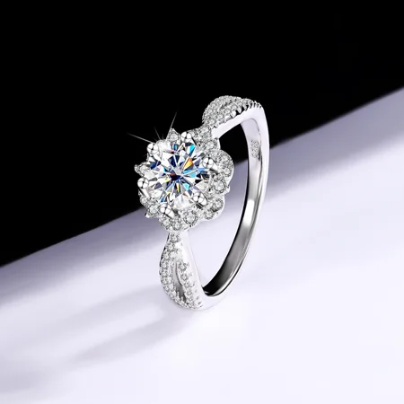 Rundschliff Moissanite...