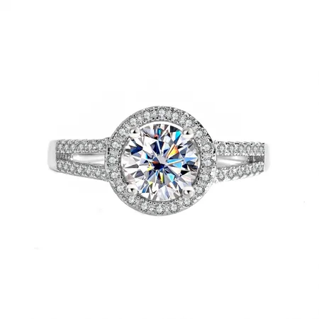 Rundschliff Moissanite...