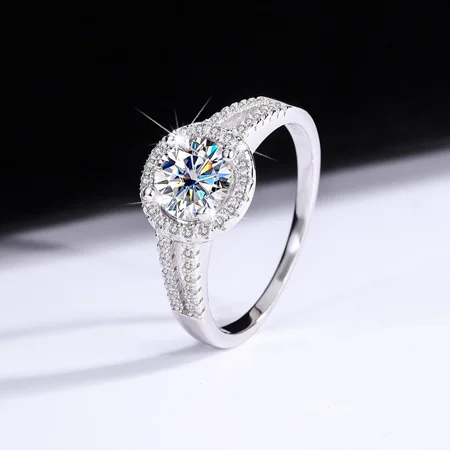 Rundschliff Moissanite...