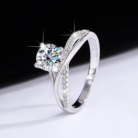 Rundschliff Moissanite...