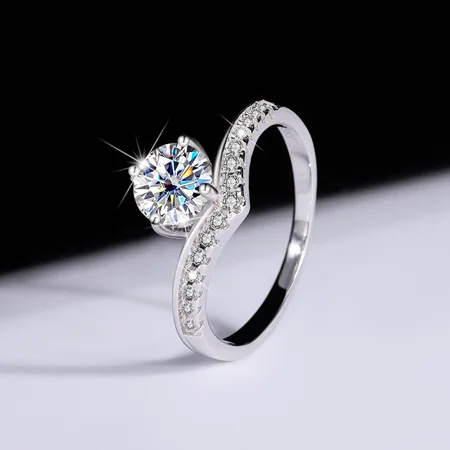 Rundschliff Moissanite...