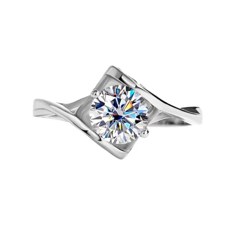Rundschliff Moissanite...
