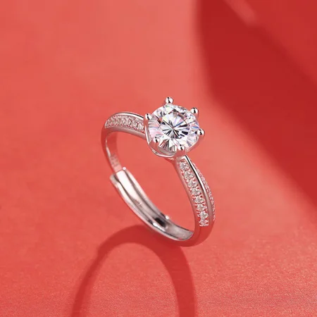 Rundschliff Moissanite...