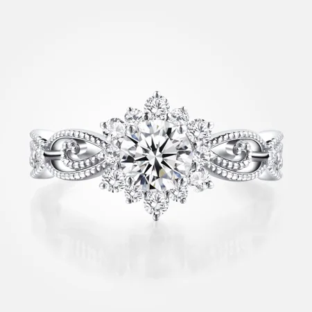 Rundschliff Moissanite...
