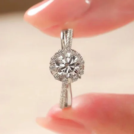 Rundschliff Moissanite...