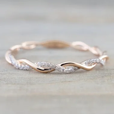 Runder Diamantweiß Damenring