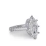 Marquiseschliff Diamant Weiß Sterling Silber Verlobungsring