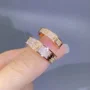 Rundschliff Diamantweiß Roségold Partnerringe aus 925er Sterlingsilber