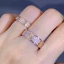 Rundschliff Diamantweiß Roségold Partnerringe aus 925er Sterlingsilber