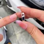 Paar-Ringe aus Sterlingsilber mit hohlem Herz