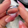 Paar-Ringe aus Sterlingsilber mit hohlem Herz