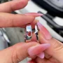 Paar-Ringe aus Sterlingsilber mit hohlem Herz
