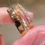 Paar-Ringe aus weißem Sterlingsilber mit Princess-Schliff-Diamant