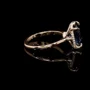 Kissenschliff Saphirblau Roségold Verlobungsring aus 925er Sterlingsilber