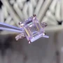 Smaragdschliff Diamantweiß Verstecktes Halo 925er Sterlingsilber Roségold Verlobungsring