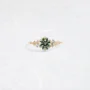 Rundschliff Peridotgrün 925er Sterlingsilber Gelbgold Klassisch Verlobungsring