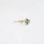 Rundschliff Peridotgrün 925er Sterlingsilber Gelbgold Klassisch Verlobungsring