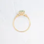 Rundschliff Peridotgrün 925er Sterlingsilber Gelbgold Klassisch Verlobungsring