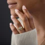 Rundschliff Peridotgrün 925er Sterlingsilber Gelbgold Klassisch Verlobungsring