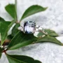 Smaragdschliff Amethyst 925er Sterlingsilber Gelbgold Verlobungsring