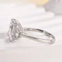 Smaragdschliff Diamantweiß 925er Sterlingsilber 3-Steine Verlobungsring