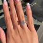 Smaragdschliff Diamantweiß 925er Sterlingsilber Gelbgold Verlobungsring