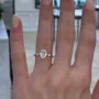 Ovalschnitt Diamantweiß 925er Sterlingsilber Gelbgold Klassisch Verlobungsring