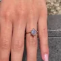 Smaragdschliff Diamantweiß 925er Sterlingsilber Gelbgold Solitär-Verlobungsring