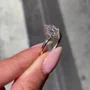 Smaragdschliff Diamantweiß 925er Sterlingsilber Gelbgold Solitär-Verlobungsring