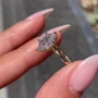 Smaragdschliff Diamantweiß 925er Sterlingsilber Gelbgold Solitär-Verlobungsring