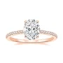 Ovalschnitt Diamantweiß 925er Sterlingsilber Klassisch Verlobungsring
