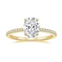 Ovalschnitt Diamantweiß 925er Sterlingsilber Klassisch Verlobungsring