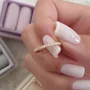 Ovalschnitt Diamantweiß 925er Sterlingsilber Gelbgold Ring-Set